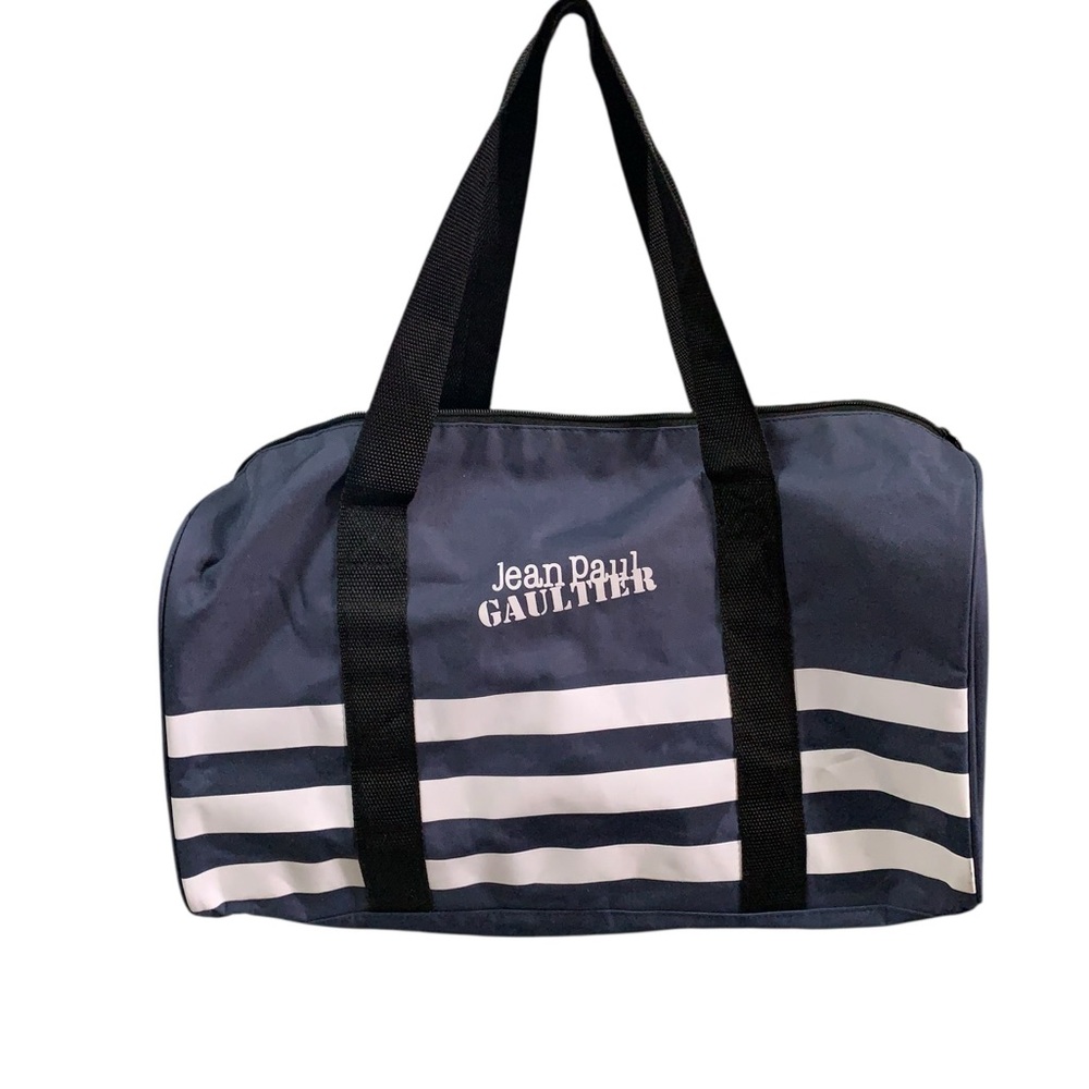 Jean Paul Gaultier Blue and Black Duffel Bag